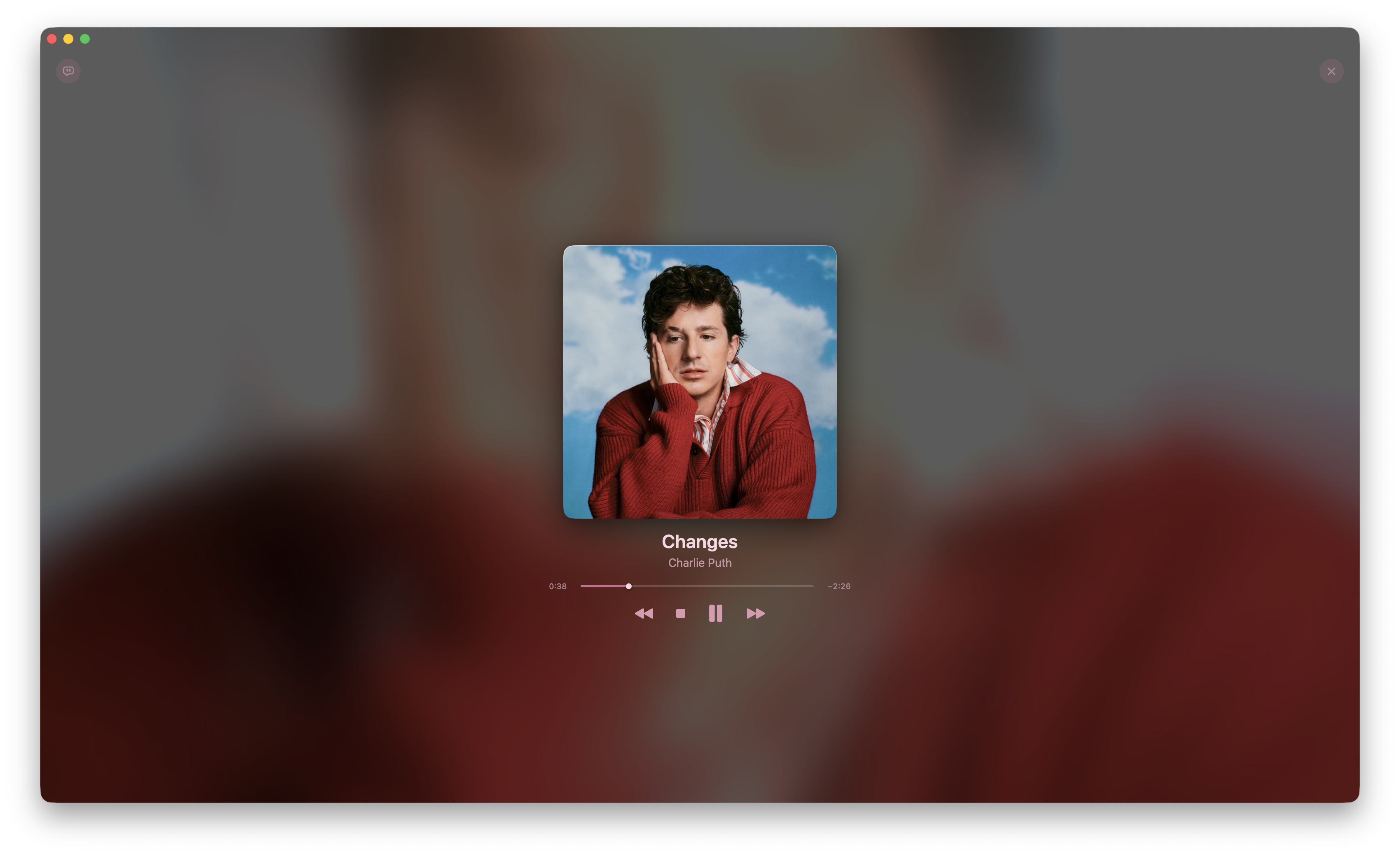 Relay Calm Mode now playing on Mac