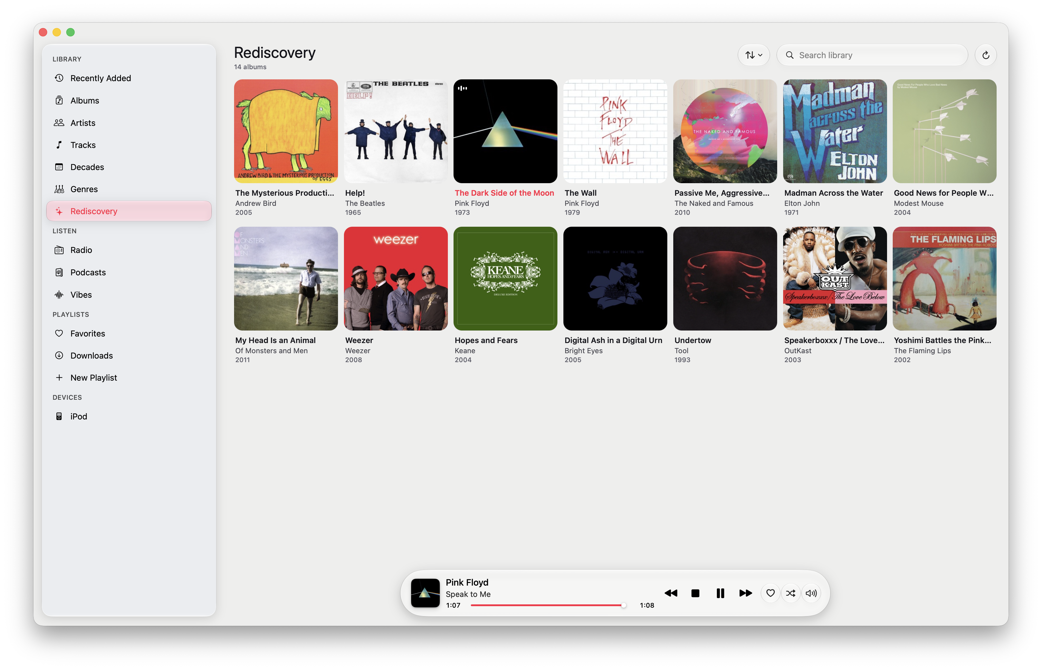 Relay Rediscovery album view